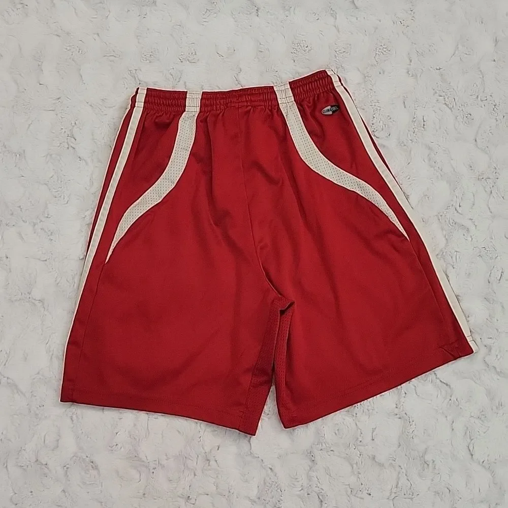 Adidas Red/White Jersey Shorts, Boys Size Medium, Decent Condition!